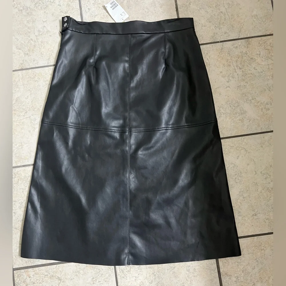 A-line Skirt Faux Leather Skirt, size 12, NWT